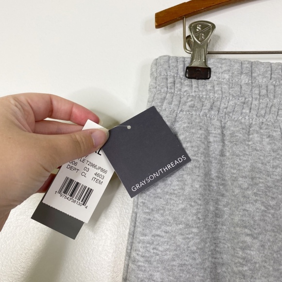 NWT Grayson Threads Wide Leg Cargo Sweatpants XL Gray - Picture 10 of 13